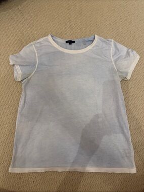 Light Blue Short Sleeve Crewneck Tee - Women's